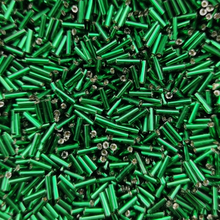 Стеклярус 6mm Royal Green(Индия)