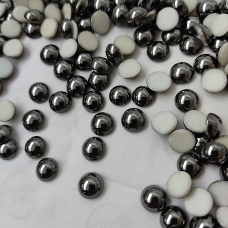 Полужемчуг термо керамика Jet Hematite 3104 hot-fix Полужемчуг термо керамика Jet Hematite 3104 hot-fix