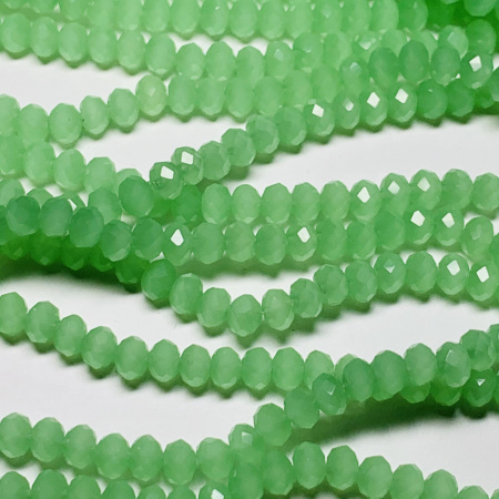 Бусины Рондели Матовые Peridot Opal(Перидот Опал) стекло