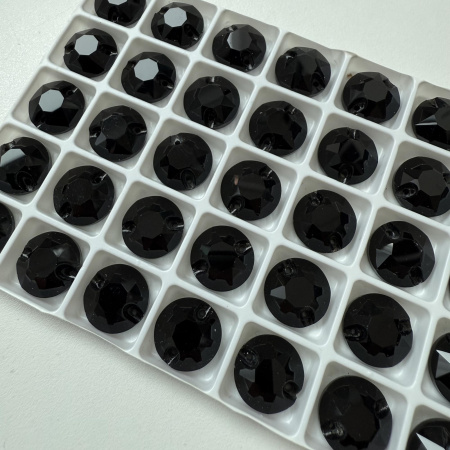 Стразы пришивные Round Jet Black sew-on