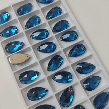 Стразы пришивные Tear Drop Blue Zircon sew-on