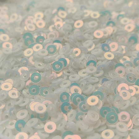 Пайетки Prince 3мм Delite Snow White OPR511N