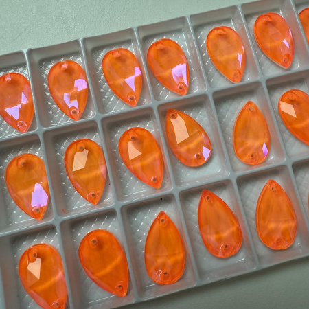 Стразы пришивные Tear Drop Dynamic Orange sew-on