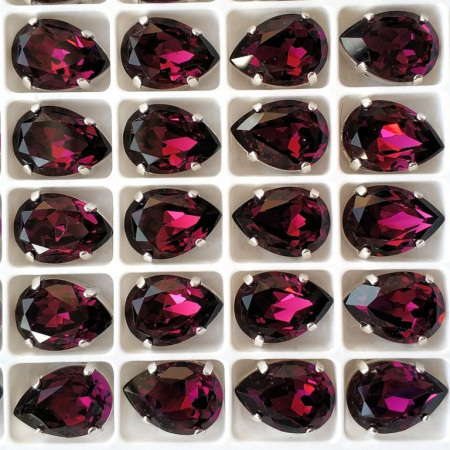 Amethyst Капли в металлической оправе