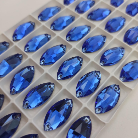 Стразы пришивные Navette Capri Blue sew-on