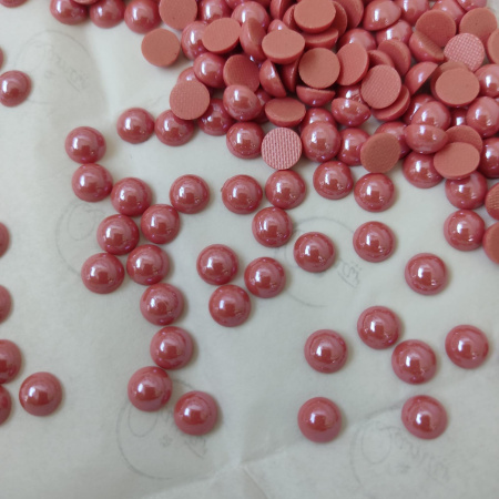 Полужемчуг термо керамика Candy Pink 3027 hot-fix Полужемчуг термо керамика Candy Pink 3027 hot-fix