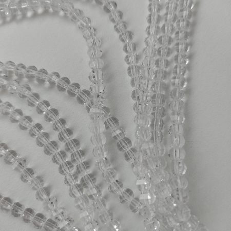 Бусины круглые граненные Crystal(Кристал) 4мм (упаковка/99шт)