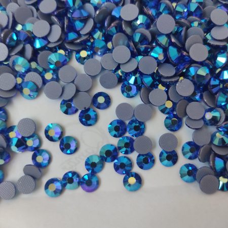 Стразы Qamar термо клеевые Sapphire AB 076 hot-fix