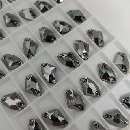 Стразы пришивные Galactic Jet Hematite sew-on