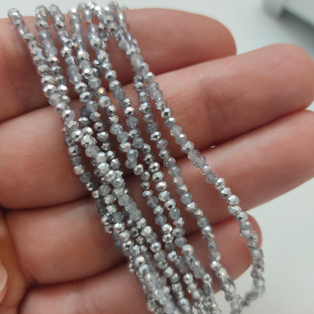 Шпинель Silver Grey 2мм (на нити 160шт)