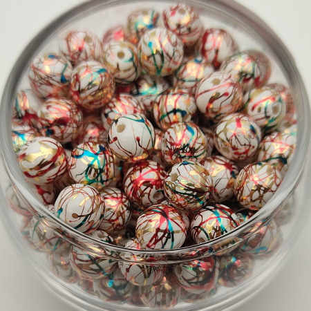 Жемчуг Японский расписной White/multicolors (Белый/мультицвет) Жемчуг Японский расписной White/multicolors (Белый/мультицвет)