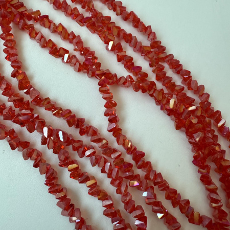 Бусины Алмазное стекло 6мм Light Siam AB (длина нити 35см)