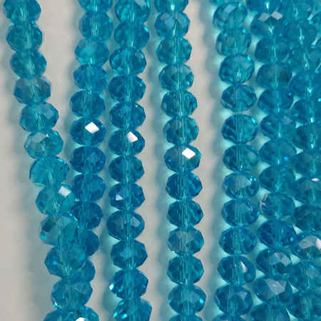 Бусины Рондели 10мм Aquamarine(Аквамарин) прозрачные стеклянные Бусины Рондели 10мм Aquamarine(Аквамарин) прозрачные стеклянные