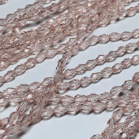 Бусины Капли Light Rose